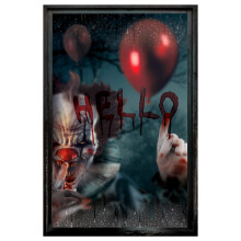 Bloody killer window decoration 80 x 120 cm