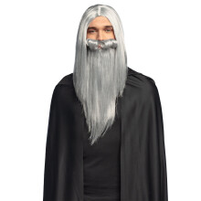 Adult Gray Wizard Wizard Wig and Beard