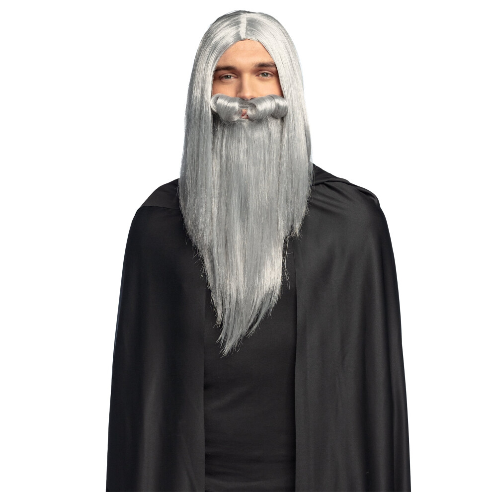Rubies Adult Wizard Wizard Wig And Beard Gray