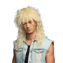 Adult blonde rock singer wig