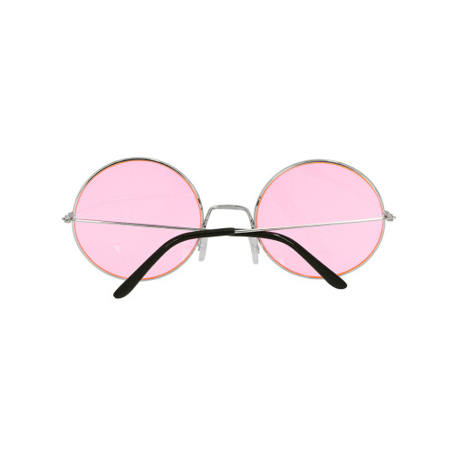 Rubies Giant round pink hippie glasses 2