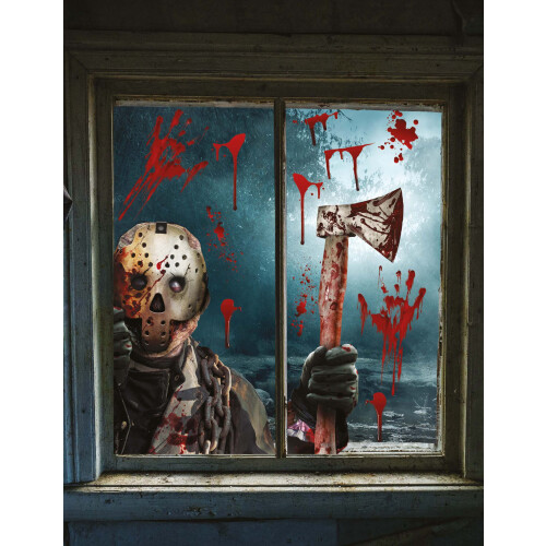 Rubies Axe Killer Window Decorations 30 x 40 cm