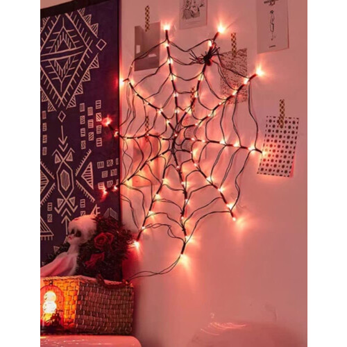 Rubies 1m LED light spider web