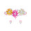 Rubies Colorful flower adhesive face jewels 3