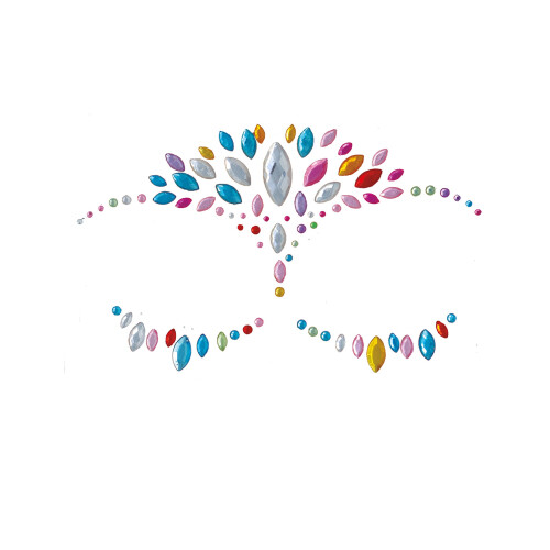 Rubies Multicolored adhesive face jewels 2
