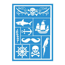 Pirate makeup stencils