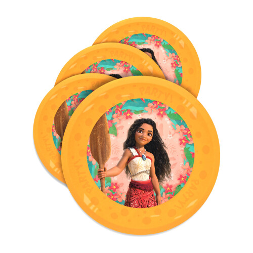 Rubies 4 Vaiana 2 reusable plates 21 cm