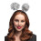 Rubies Adult silver pompom headband 1