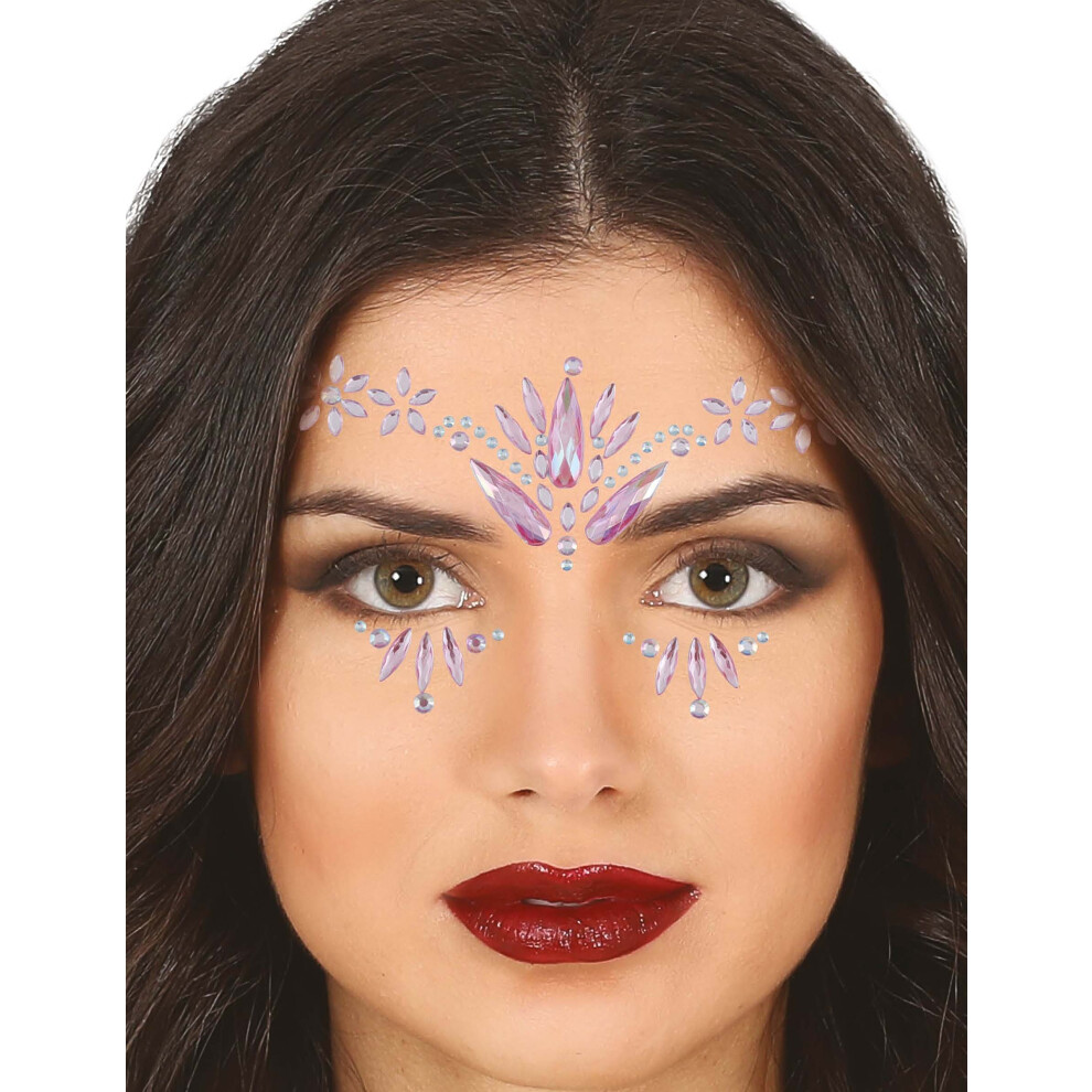 Rubies Crystal Adhesive Face Jewels Pink