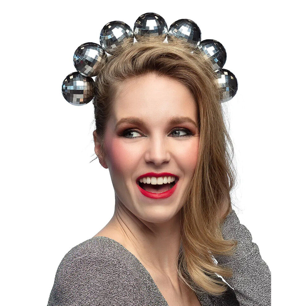 Rubies Adult Disco Ball Headband Silver