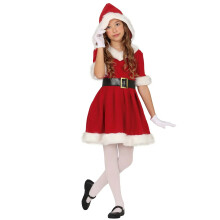 Girls' Hooded Santa Claus Costume