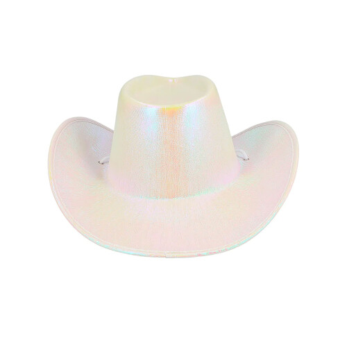 Rubies Adult Iridescent White Hat 2