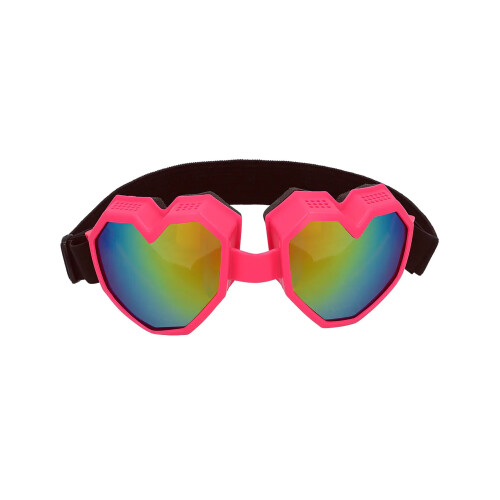 Rubies Adult pink heart ski goggles 2