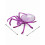 Rubies Purple spider tray 24 x 23 cm 2