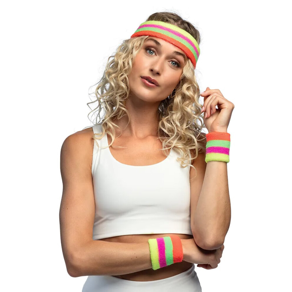 Rubies 80'S Adult Multicolored Headband And Wristbands