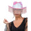 Rubies Adult's Pink Iridescent Fringed Cowboy Hat 3
