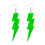 Rubies Neon green lightning earrings 3