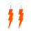 Rubies Neon orange lightning bolt earrings 3