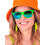 Rubies Neon yellow lightning earrings 1