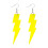 Rubies Neon yellow lightning earrings 3