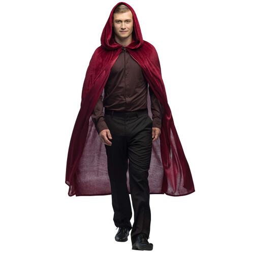 Rubies Burgundy red hooded cape 170 cm 1
