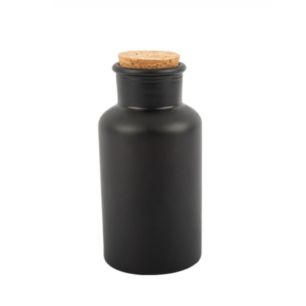 Rubies Matte Apothecary Bottle With Cork Stopper 17 Cm 500 Ml Black