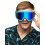Rubies Adult fluorescent blue ski goggles 1