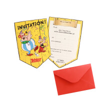 8 Asterix invitation cards