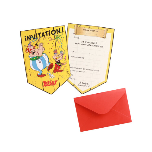 Rubies 8 Asterix invitation cards