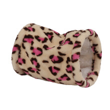 Small Animal Plush Tunnel Hamster Cave, 17cm Pink