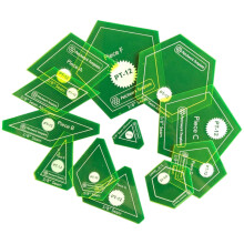 12Pcs Acrylic Sewing Stencils Set for Quilting, Patchwork Crafts, Fabric Cutting, and Craft Projects