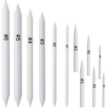 12 Pcs Blending Stump and Tortillions Set for Paper Art, Blending Tools for Artists, Soft and Durable Material