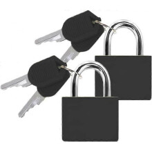 Suitcase Locks with Keys - Pack of 2 (Black)