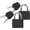 Suitcase Locks with Keys - Pack of 2 (Black) 1