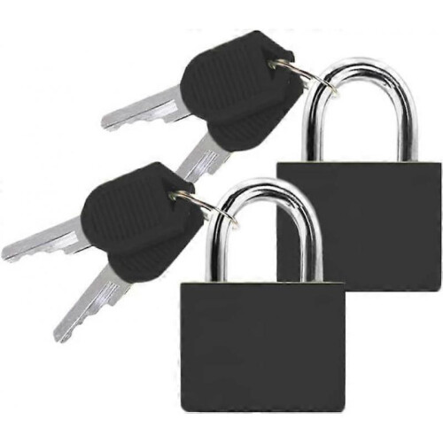 Suitcase Locks with Keys - Pack of 2 (Black)