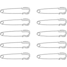 10pcs Women Crystal Safety Pin Large Brooch Rhinestone Pins Decorative Jewelry Pins for Hats Clothes Pants Dress Sweaters