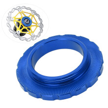 MEIJUN Centerlock Lockring für Fahrrad, Center Lock Radnabe, Felgenkern, Achsenschaft, Scheibenbremsscheiben-Stoppring, Blau