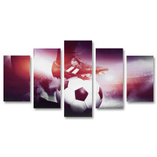 Football Sports Canvas Painting 5 Panels Printed