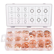 150Pcs 15 Specifications Gaskets Sealing Ring, Copper Washers Assortment Kit