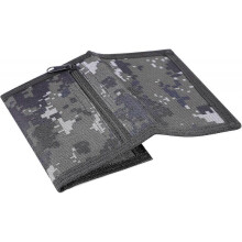 Camouflage Trifold Wallet with Metal Hook Coin Zip Pocket (Grey)