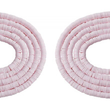 Polymer Clay Beads - 3800~4000pcs Heishi Beads (Pink, 4mm)