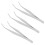 10PCS Stainless Steel Tweezer Curved Nippers Tools 5