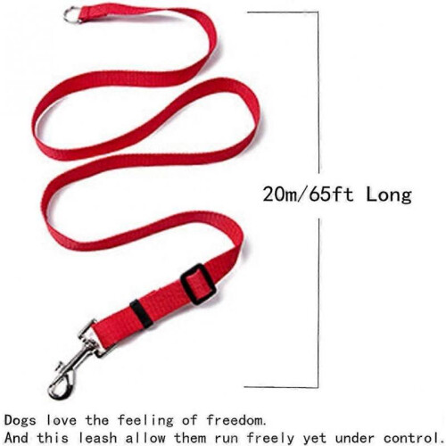 Extra Long Dog Lead 20m 65ft Strong Dog Training Leads Adjustable Nylon Leash for Medium 1