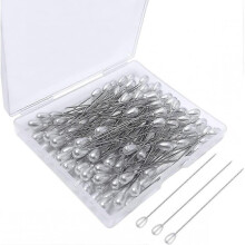 100 Pcs Teardrop Pearl Pins - Corsage Pins for DIY Jewelry Making and Sewing