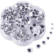 500 Pieces Self Adhesive Wiggle Eyes - for DIY Crafts
