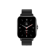 I18 Bluetooth-Anruf Business-Anruf Smart Watch Silikonarmband Übung Herzfrequenz Blutsauerstoffüberwachung Wasserdicht-Schwarz