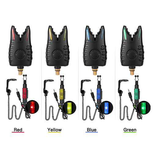 Kit d'alarme de touche de pêche de 35 cm, 2 LEDs, multicolore 1