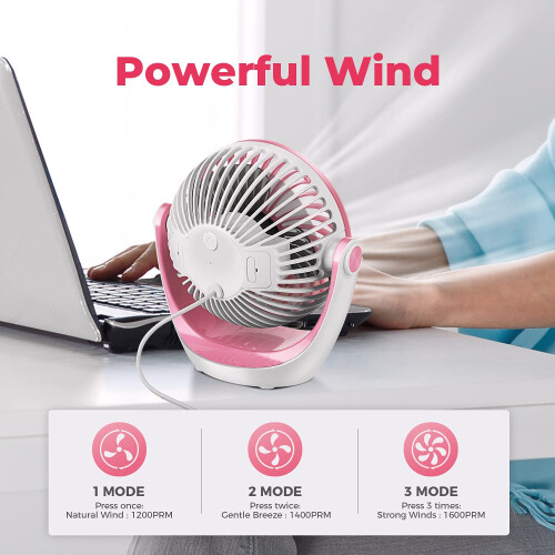 OCOOPA USB Desk Fan With Strong Airflow & Quiet Operation - 2