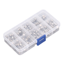 Kit da 100 pezzi tubi fusibili in vetro 5x20 mm, trasparenti, 0.2-20A