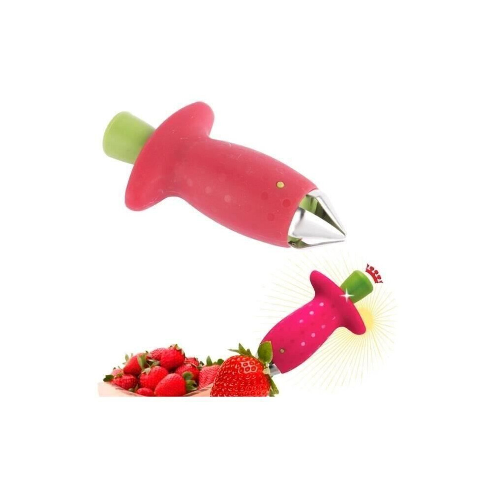 Fruit and vegetable peeler, strawberry huller, tomato leaf huller, potato corer, red kitchen @ H4